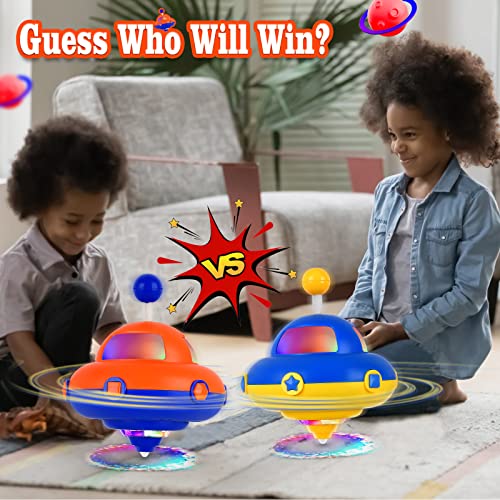 Spin Top for Kids, Light Up Top Toy with Colorful LED Lights, Sensory