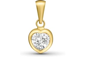 Amberta Allure Women 9ct Gold Pendant with Cubic Zirconia
