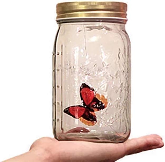 ZQION Electronic Butterfly in a Jar-Magic Tricks Close Up Magic Props Stage Illusions Magician Accessories