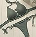 Sychle Women Bandage Push Up Swimsuit Two Piece Bikini Set Bathing Suit Thong (Small, Army Green)