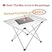 YAHILL Aluminum Folding Collapsible Camping Table Roll up 3 Size with Carrying Bag for Indoor and Outdoor Picnic, BBQ, Beach, Hiking, Travel, Fishing(Silver- L)
