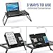 Ivation Adjustable Lap Desk Foldable Smart Table, Vented Stand Laptop, Notebook & Tablets Rechargeable Built-in Power Bank 13,200 mAh, Cooling Station 2 USB Ports & Reading Lamp