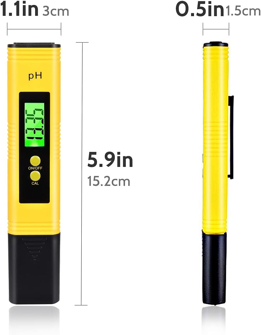 PH Messgerät, PH-Genauigkeit Wasserqualität Tester, PH Meter mit LCD Anzeige, ATC-Messbereich 0-14, Geeignet für Trinkwasser, Schwimmbäder, Aquarien, Laboratorien, Hohe Genauigkeit 2