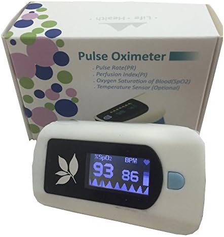 Fingertip Pulse Oximeter - check pulse rates and pulse oximetry Blood Oxygen Saturation Monitor SpO2 Sports, pulse ox , LCD Display + 2 Ebooks