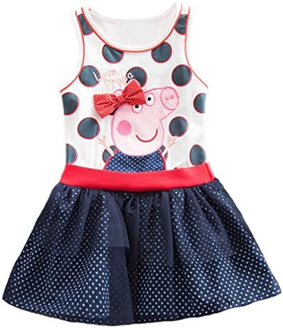 Peppa Dress Tutu Birthday Dress Vestido Peppa Pig Girls Party Dress Blue