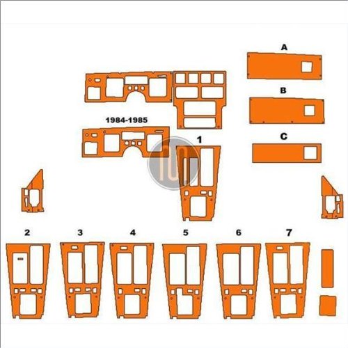 Wood Dash Trim Kits by MimoUSA 84 85 Chevrolet Corvette Oxford Burlwood