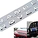 1Set 3D Head Cover Hood Front Letters Emblem Sports Line Badge Letter Emblem for Range Rover Land Rover car Stickers Decal Logo（Bright Silver）