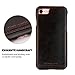 Pierre Cardin iPhone 8 Leather Case / iPhone 7 Case Protective Slim fit Snap On Hard Back Cover for iPhone 8 / iPhone 7 Coffee Brown