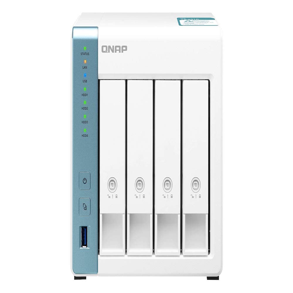 QNAP TS-431K 4 Bay Desktop NAS Enclosure - 1GB RAM, Annapurna Labs 4-core, 1.7GHz Processor - for reliable high performance home and personal cloud storage