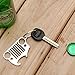 Nuoxinus Car Key Chain Ring, Cool Grill Keychain & Bottle Opener with Laser-Cut 304 Stainless Steel for Jeep Wrangler, Men, Women, Driver, Automotive Enthusiasts (Silver)