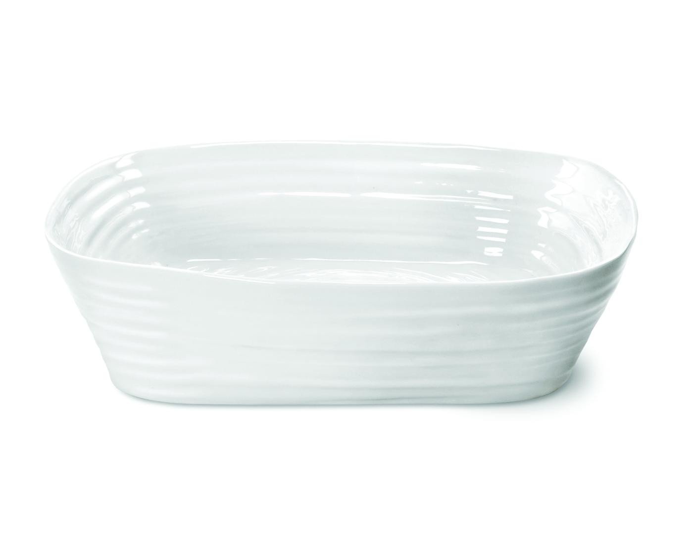 Portmeirion Sophie Conran Rectangular Roasting Dish, Porcelain, White, 23.3 x 29.6 x 7.36 cm