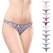 Beyond Intimates Women's No Show Cotton Thong Panties Assorted 12 Pack