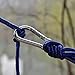 OuterEQ Portable Parachute Nylon Fabric Travel Camping Hammock Blue/Grey