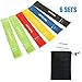 LETSCOM Resistance Bands, Latex Exercise Loop Bands for Stretching Pilates and Home Fitness, 5 Stretch Levels Workout Elastic Band with Carry Bag, EBook and Online Videos, Set of 6