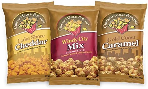 Chicago Gold Popcorn - Gold Bag Sampler - 2 each of our gold bag Chicago Popcorn
