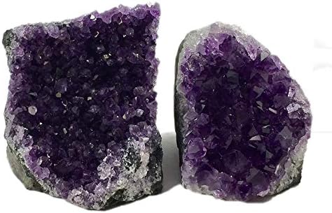 Amazing Amethyst Pairing – Two (2) Powerful deep Purple Clusters. Each Cluster Under 1/2 Pound. HIGH Value for Collector's. Every Duo has Unique Shapes.