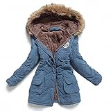 Women's Winter Mid-length Hooded Cotton-padded Coats Jackets
