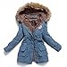 Women's Winter Mid-length Hooded Cotton-padded Coats Jackets