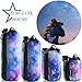 Lens Case Protective Pouch Bag, DSLR Camera Lens Neoprene Storage Set for Sony, Canon, Nikon, Panasonic, Individual Waterproof Drawstring Sacks with Snap Hook, S+M+L+XL 4 Pack, Mysterious Starry Sky