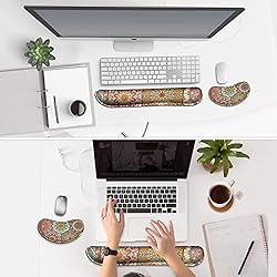 Gimars Upgrade Enlarge Gel Memory Foam Set Keyboard