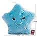 WEWILL 13'' Creative Twinkle Star Glowing LED Night Light Plush Pillows Stuffed Animals Toys Birthday Christmas Holiday Valentines Gifts for Toddlers Girls(Blue)