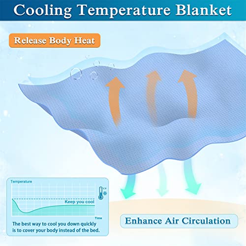 Kpblis Cooling Bamboo Blankets for Hot Sleepers, Lightweight Summer Big