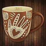 Karma Modern Folkloric Hand Mug, Brown