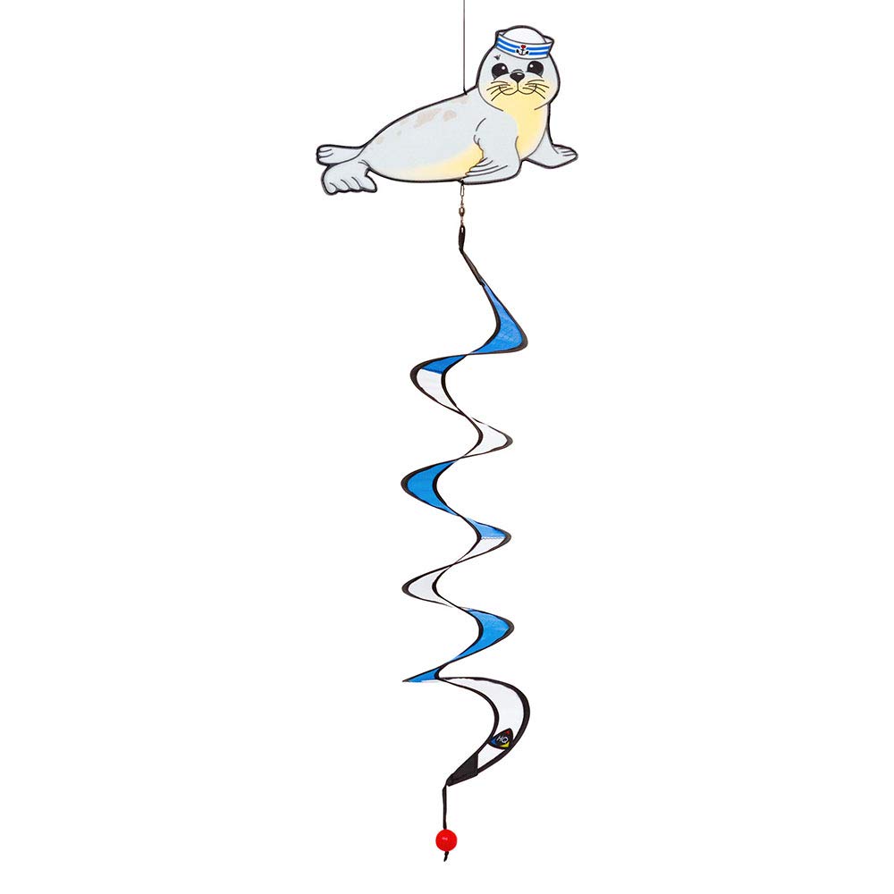 Let yourself be carried away by the enchanting movement of this colourful little seal.