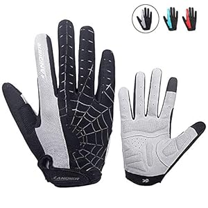 anqier Cycling Gloves Men Women Bike Gloves Mountain Biking Gloves with Anti-Slip Shock-Absorbing Pad Breathable Half…