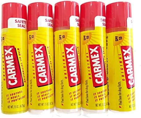 Lot of five (5) CARMEX® Moisturizing Lip Balm Sunscreen SPF15