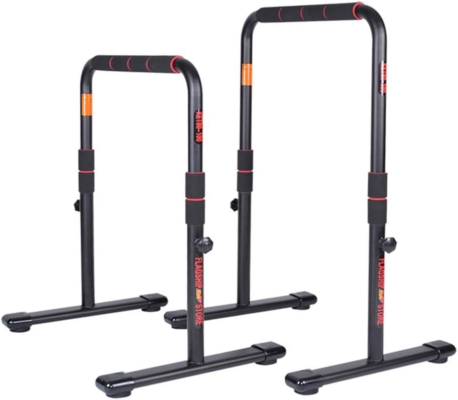 HFYAK Fitness Adjustable Parallel Bars Stabilizer Dip Stands Home Push Up Stand Workout Dip Bar Home Equipment Functional Station