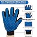 Elar julie Pet Grooming Glove, Gentle and Efficient Pet Hair Remover Glove-Right Hand-Massage Mitt with Enhanced Five Finger Design-Perfect for Cats and all Short and Long Hair Pets （Send Comb Tools）