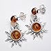 Amber Earrings - Sterling Silver and Baltic Honey Amber Earrings 