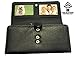 Mundi File Master Womens RFID Blocking Wallet Clutch Organizer With Change Pocket (One Size, Black)