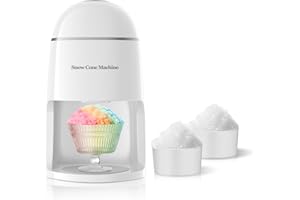 Electric Snow Cone Machine, Shaved Ice Maker Slushie Machine for Home, Kids Fast Fluffy Ice Shaver, Gift Ideal for Family Chr