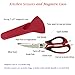 Kitchen Herb Shears (5 Blades) and Multi-purpose Kitchen Scissors Set, Red and Black, Stainless Steel, Plus 121 Cooking Secrets Ebook