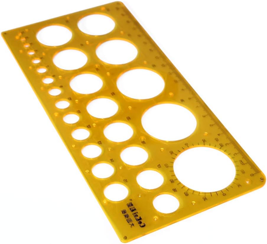 Utoolmart Circle Drafting Templates Plastic Drafting Geometric Ruler