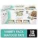 Purina Fancy Feast Grain Free Pate Wet Cat Food Variety Pack, Seafood Classic Pate Collection - (2 Packs of 12) 3 oz. Cans primary