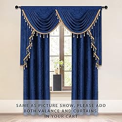ELKCA Thick Chenille Window Curtains Valance for