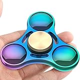 The Anti-Anxiety 360 Spinner Helps Focusing Fidget Toy [3D Figit] Tri-Spinner EDC Focus Toy for Kids & Adults - Best Stress Reducer Relieves ADHD Anxiety Boredom Metal Bearing (Rainbow)