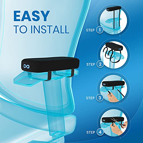 Everlasting Comfort Arm Rest Pillow - Office Chair Armrest Cover Pads for Desk Chair (Set of 2)