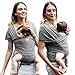 Baby Wrap Carrier - by Bellissimo Babies – for premmies to Toddlers - Baby Sling in Classic Grey.