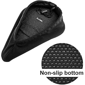 Zacro Gel Bike Seat Cover - Extra Soft Gel Bicycle Seat - Bike Saddle Cushion with Water&Dust Resistant Cover