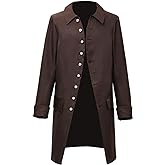 BLESSUME Steampunk Victorian Frock Coat Colonial Men Jacket