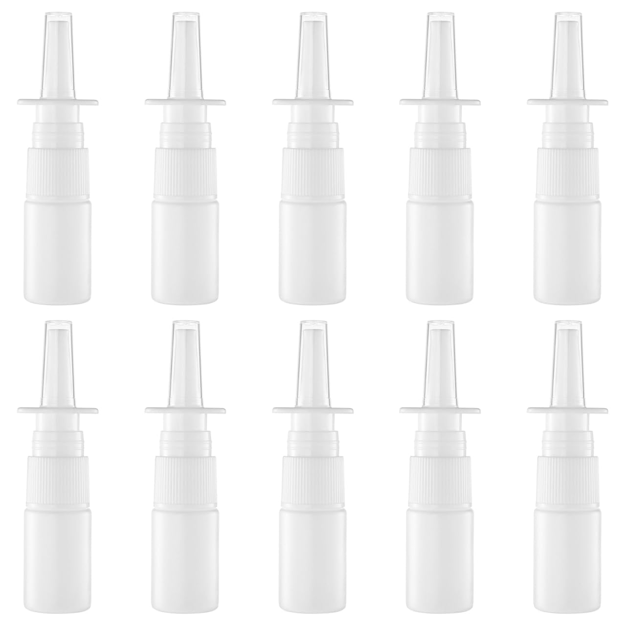 Healifty 20Pcs Nasal Spray Bottle Empty Nasal Sprayer Refillable Fine Nose Mist Sprayers Direct Bottle for Nose Cleaning for Home Travel Use (10ML)