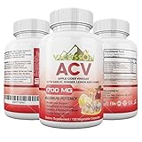 Vicksson Apple Cider Vinegar Pills 1700 mg of ACV with Garlic, Ginger, Lemon & Honey for Weight Loss, Detox, Cleanse, Appetite Suppressant, Metabolism & Immune Booster, Bloating Relief | 120 Capsules