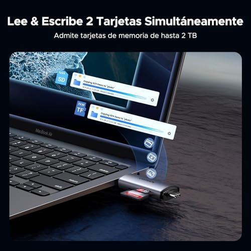 2 en 1 Lector Tarjetas SD TF USB C y USB 3.0 Dual Conector (SD 3.0)
