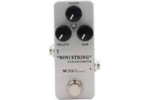 Mosky Audio Mini String Clean Drive Overdrive Guitar Effect Pedal for Electric Guitar with True Bypass, White