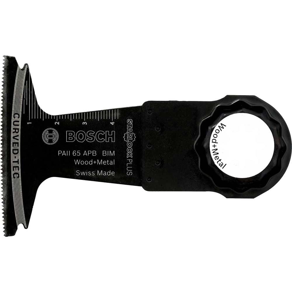 Bosch Professional BIM Plunge Cut Saw Blade PAII 65 APB Starlock Plus (for Wood and Metal, 65 x 50 mm, Accessories for Starlock Plus Multi-Tools)