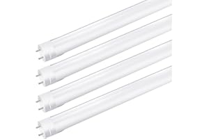 W LIGHTINGWILL LightingWill LED T8 Light Tube 2FT, Natural White 4000K, Dual-End Powered Ballast Bypass, 1000Lumens 10W (24W Fluorescent Equivalent), Frosted Cover, AC85-265V Lighting Tube Fixtures, 4 Pack